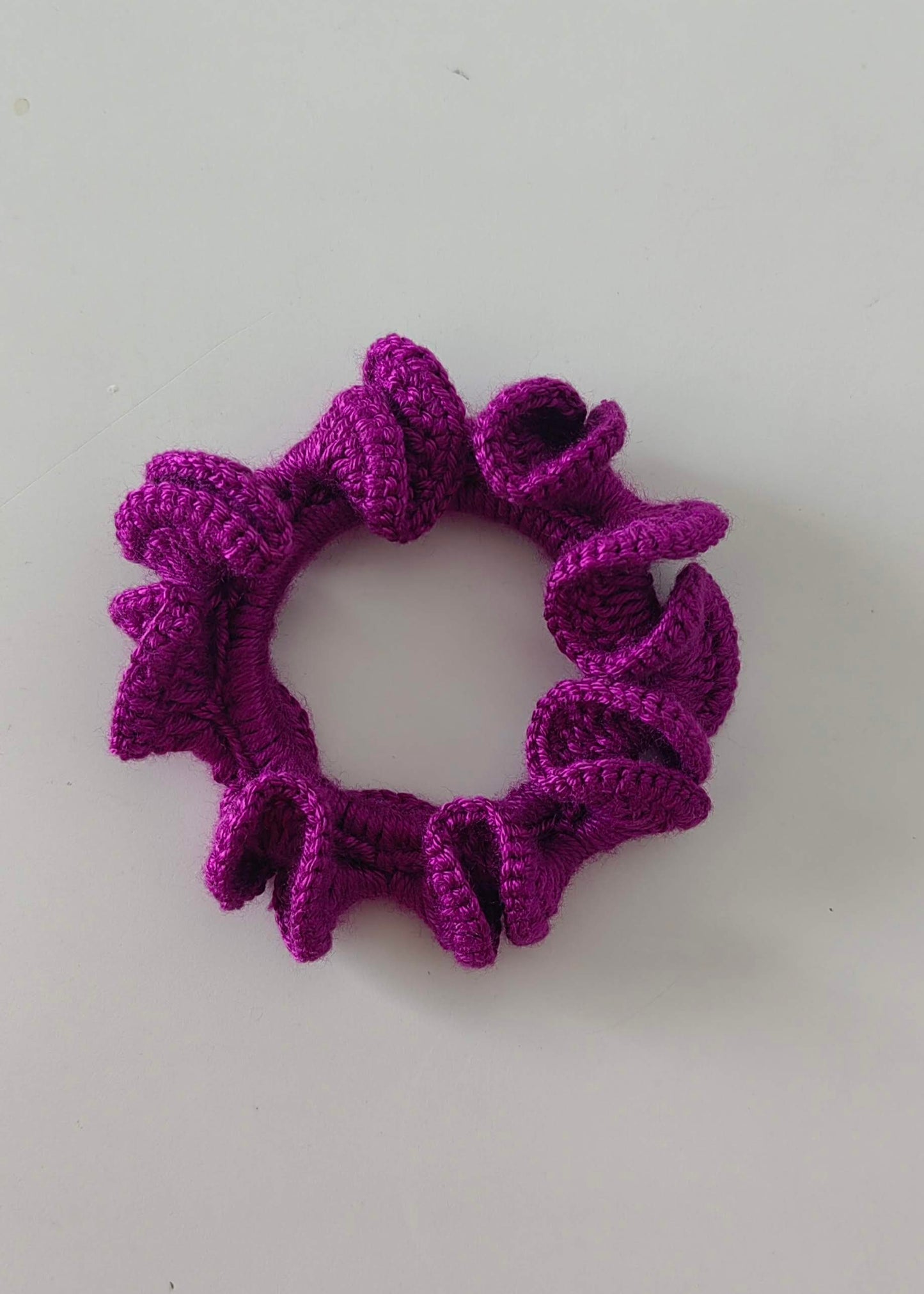 Ruffle Crochet Scrunchie