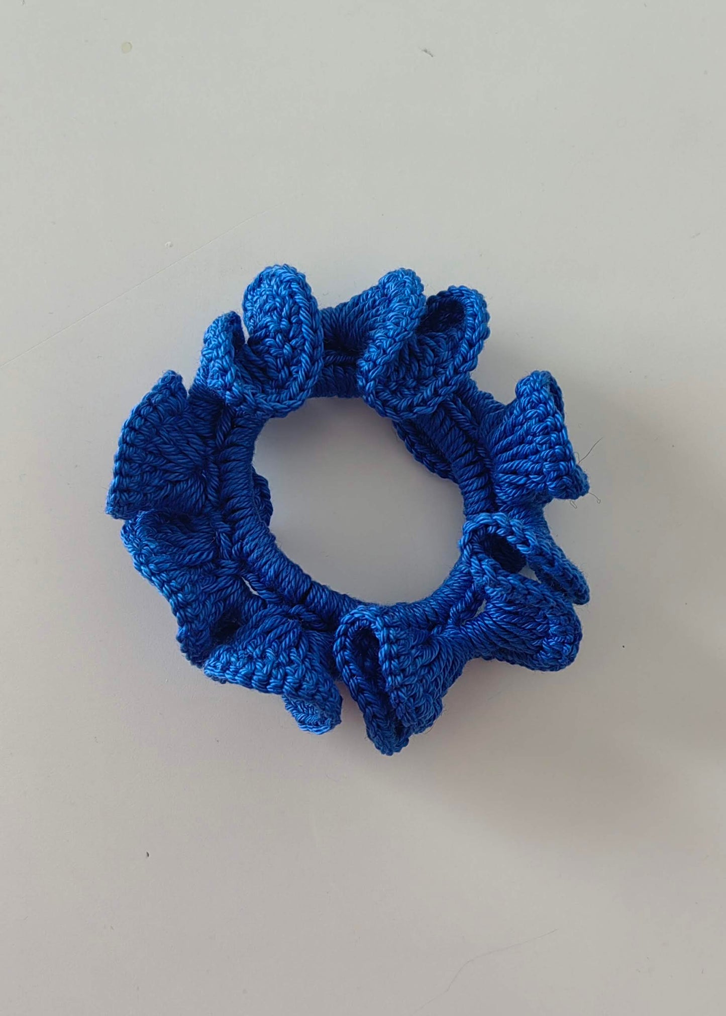 Ruffle Crochet Scrunchie