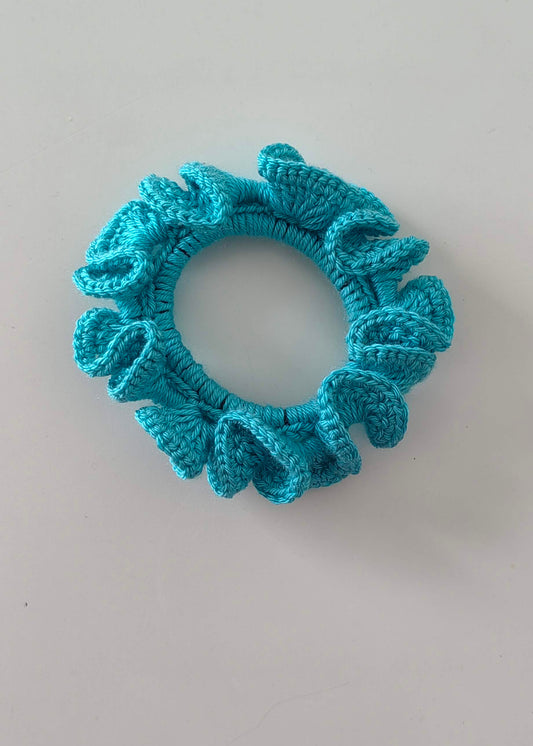 Ruffle Crochet Scrunchie