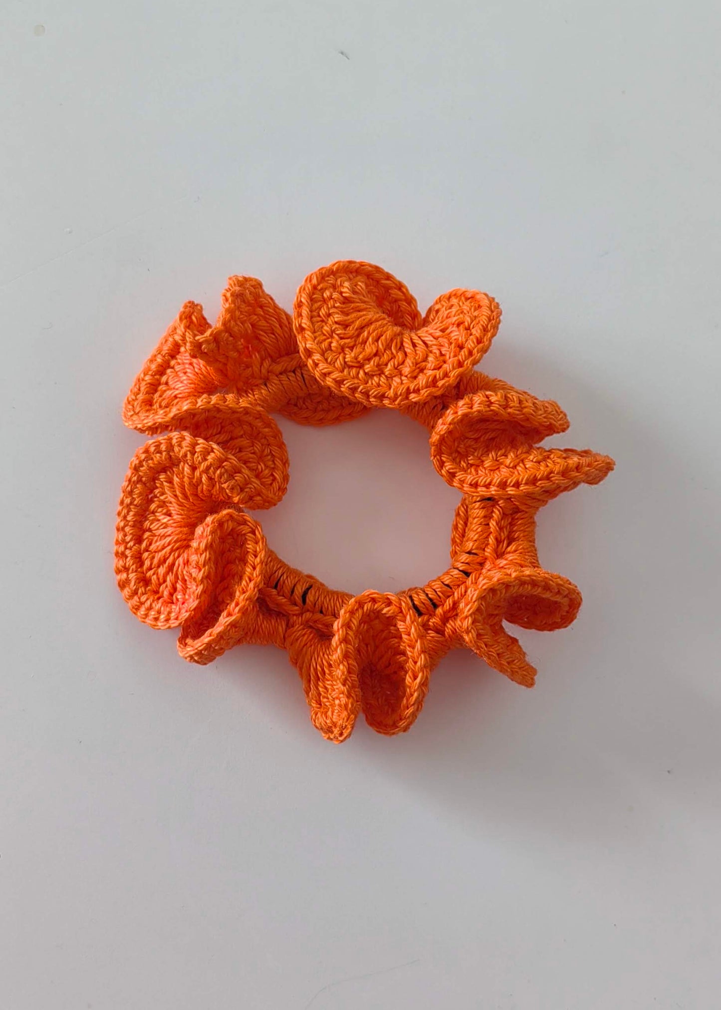 Ruffle Crochet Scrunchie
