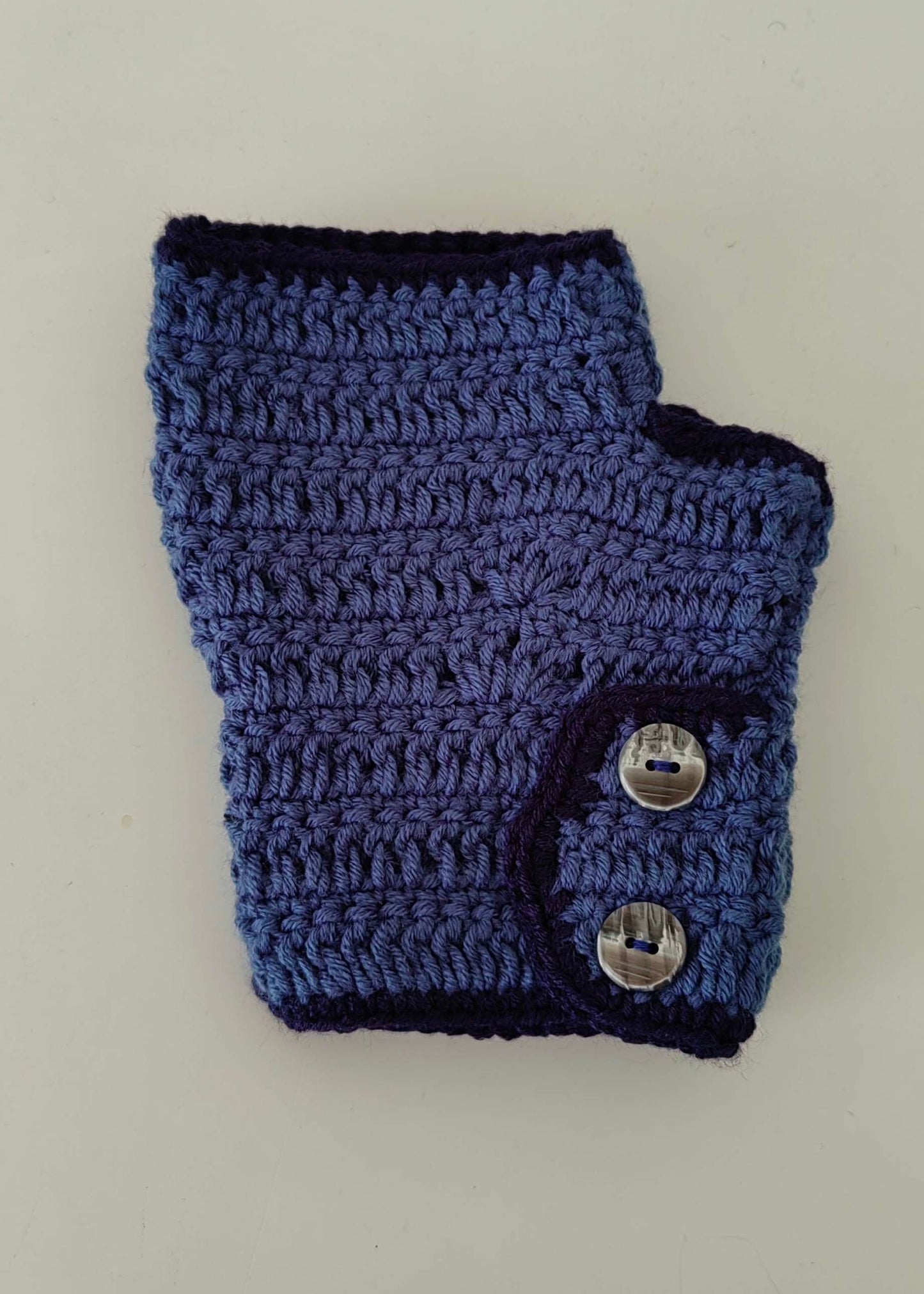 Blue on Blue Fingerless Gloves - Light