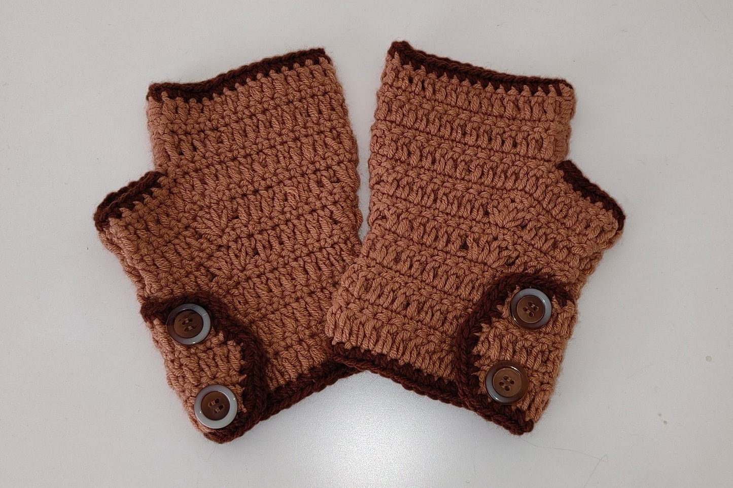 Light Brown Fingerless Gloves