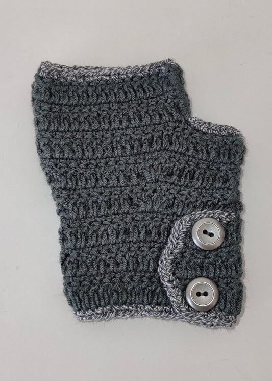 Grey Fingerless Gloves