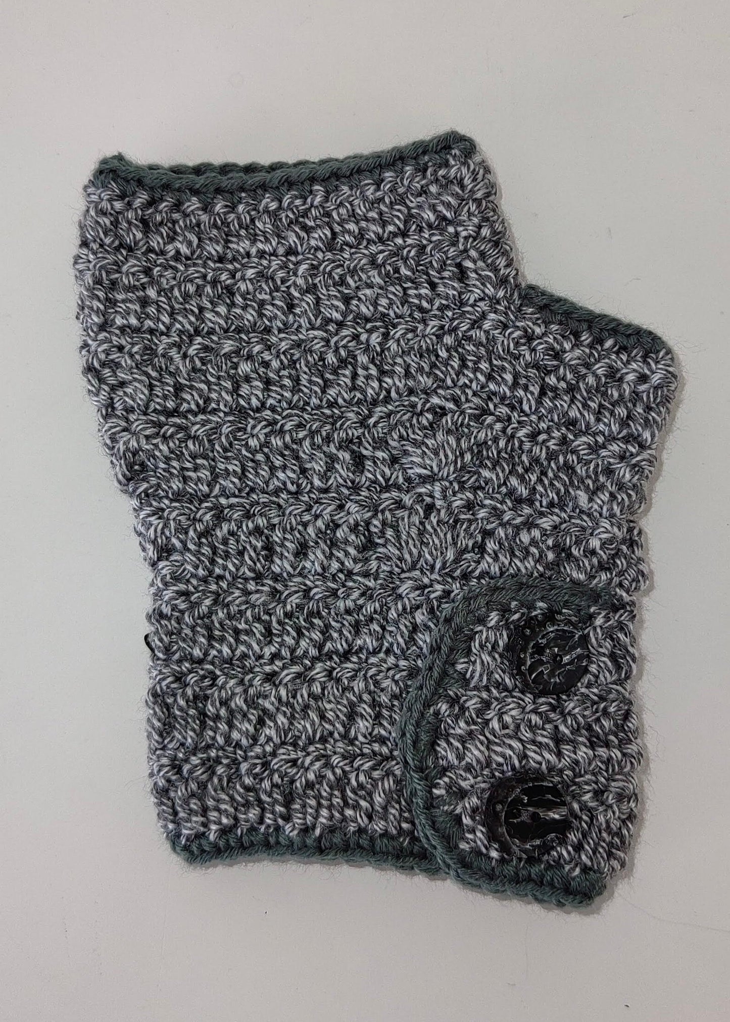 Speckled Grey Fingerless Gloves