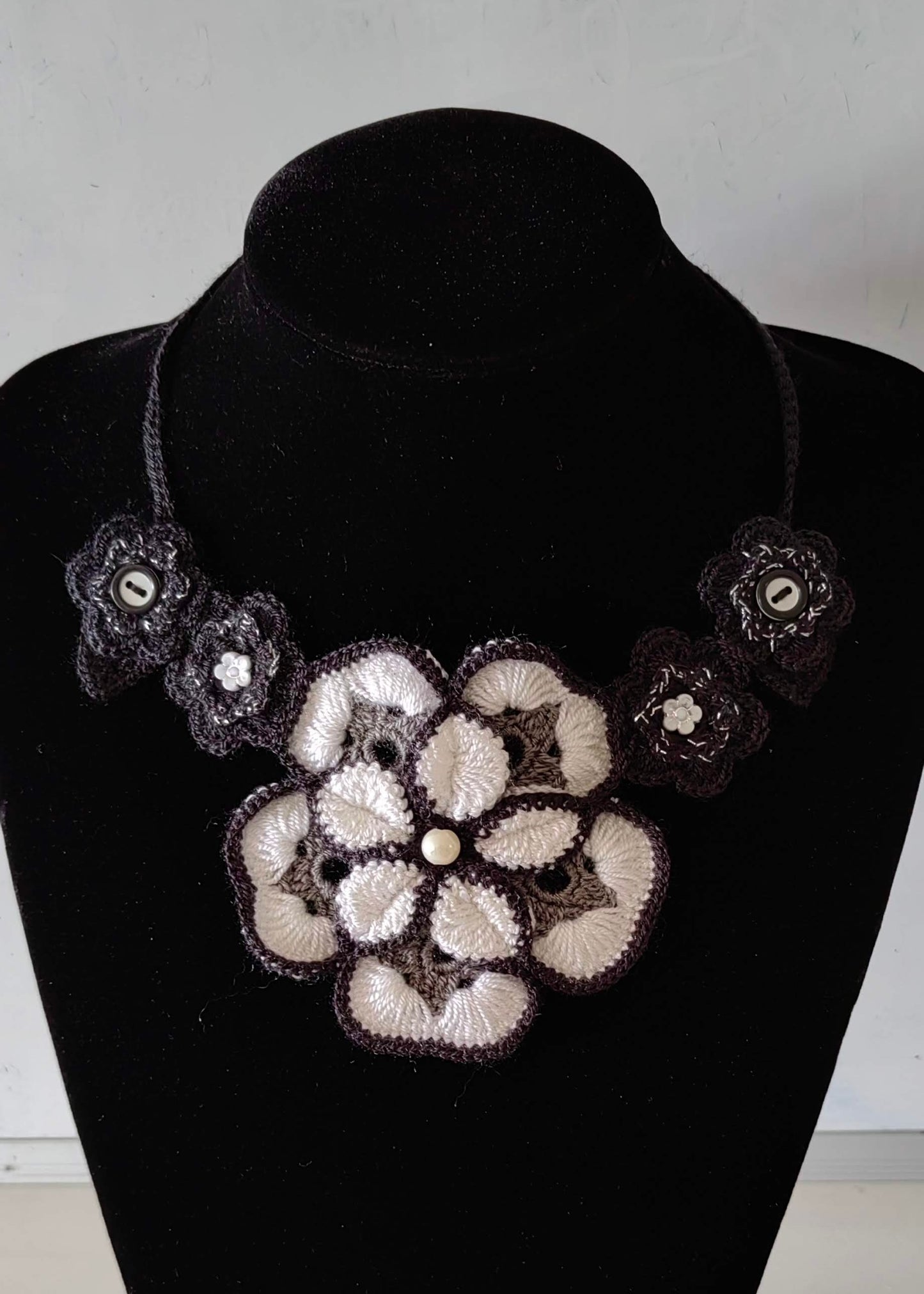 Floral Statement Crochet Necklace