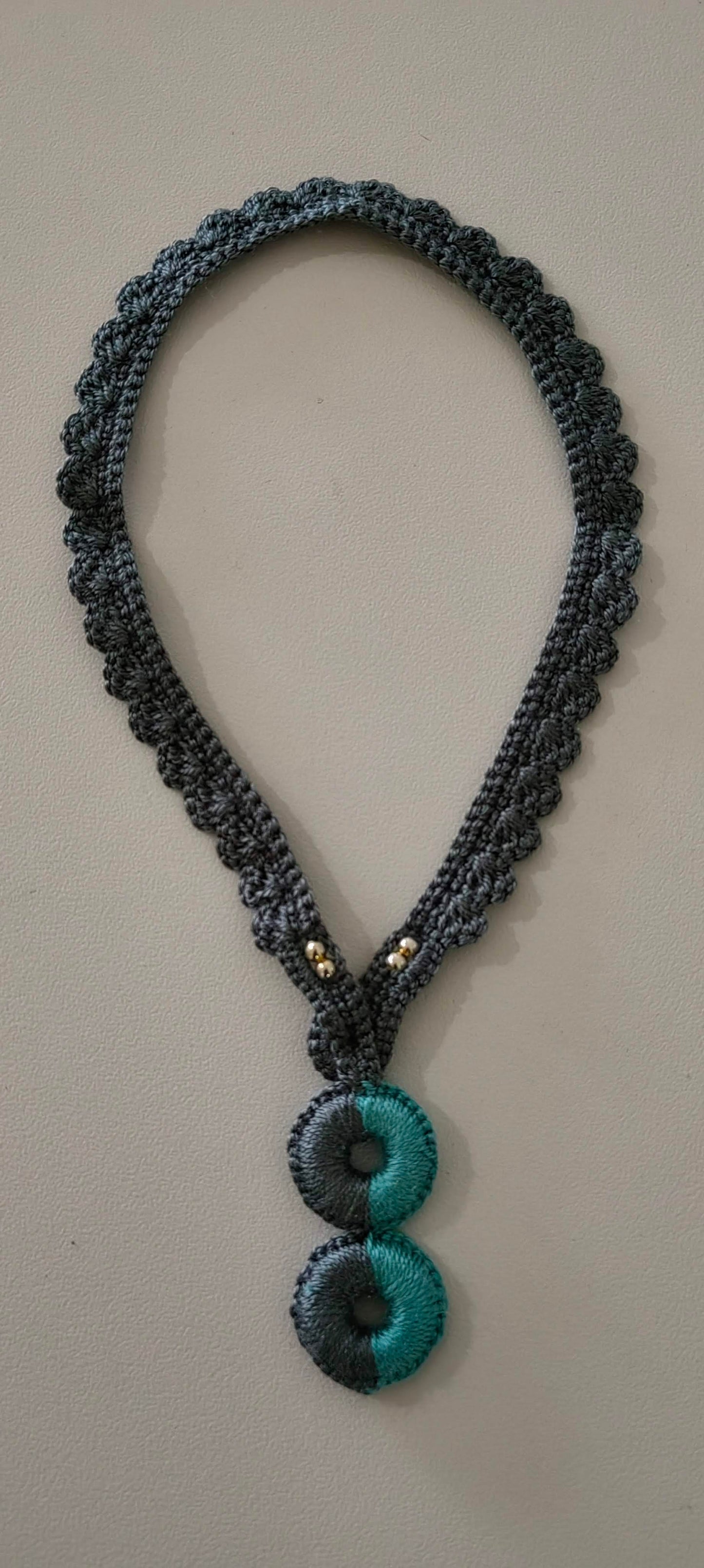 Yin and Yang Crochet Necklace