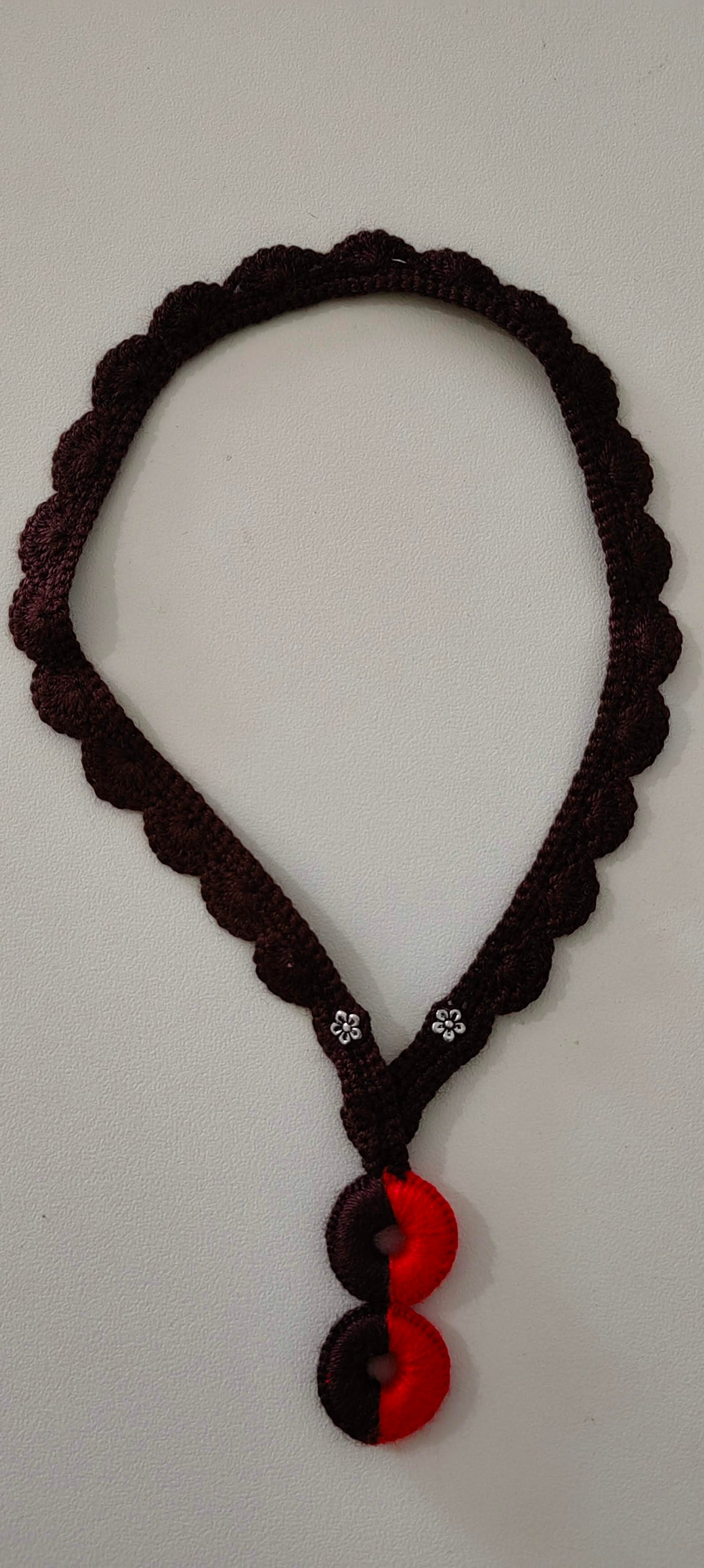 Yin and Yang Crochet Necklace