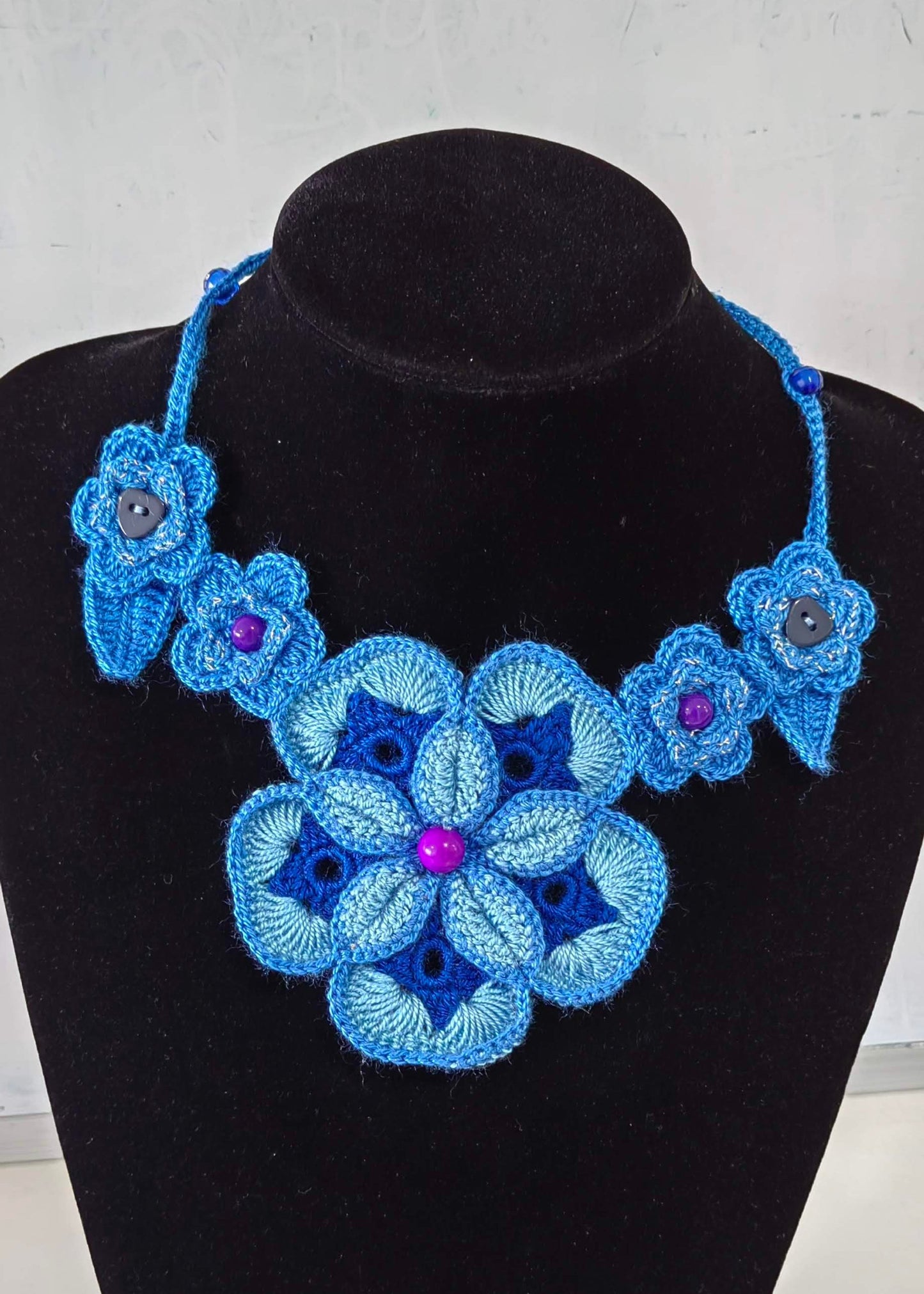 Floral Statement Crochet Necklace